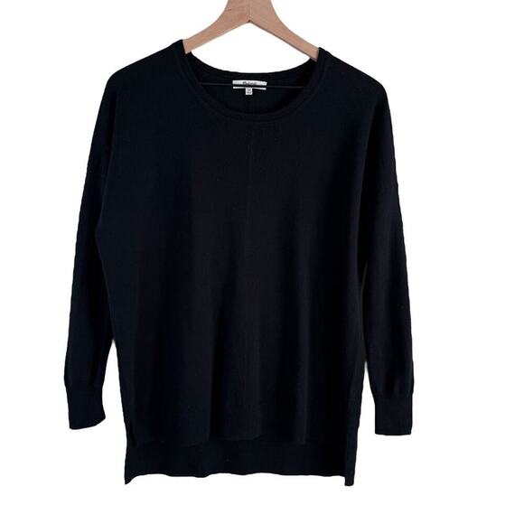 Madewell Black Rowhouse Merino‎ Wool Sweater, Size XS - Picture 2 of 13